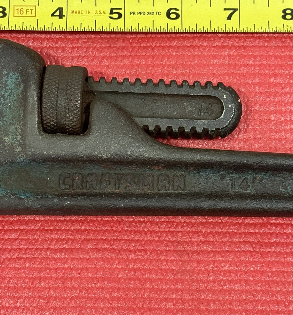 Vintage CRAFTSMAN Guaranteed 14" Heavy Duty Pipe Wrench 5567 Made In USA