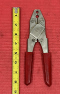 Vintage Professional Hex Coaxial Cable Crimping Connector Tool Red Coated Handle