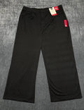 Member's Mark Wide-Leg Trouser Women's XL Black Soft-Knit Slash Pockets Hipster