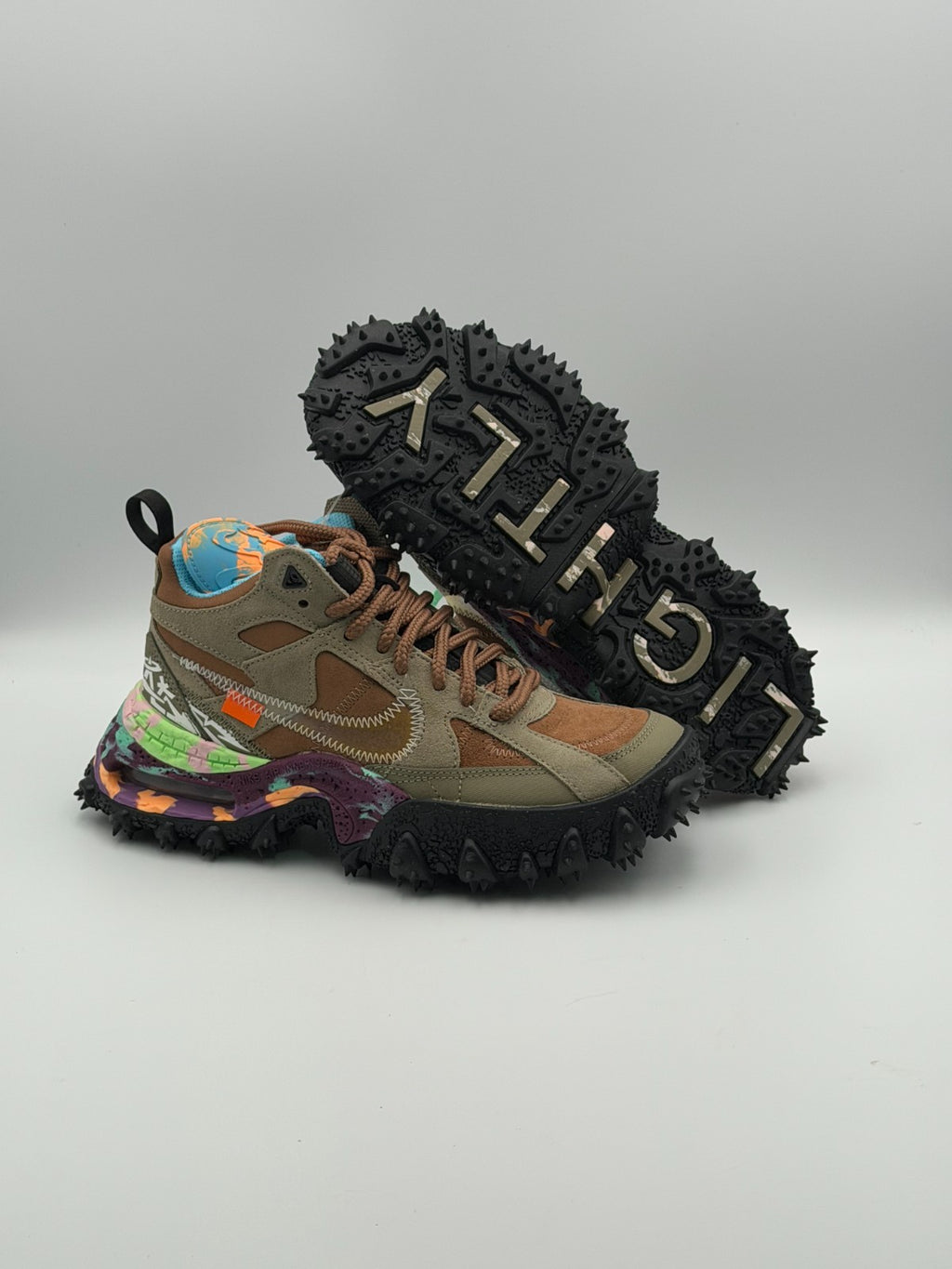 Off-White X Nike Air Terra Forma Sneakers Men's 6 Archaed Brown Green DQ1615-200