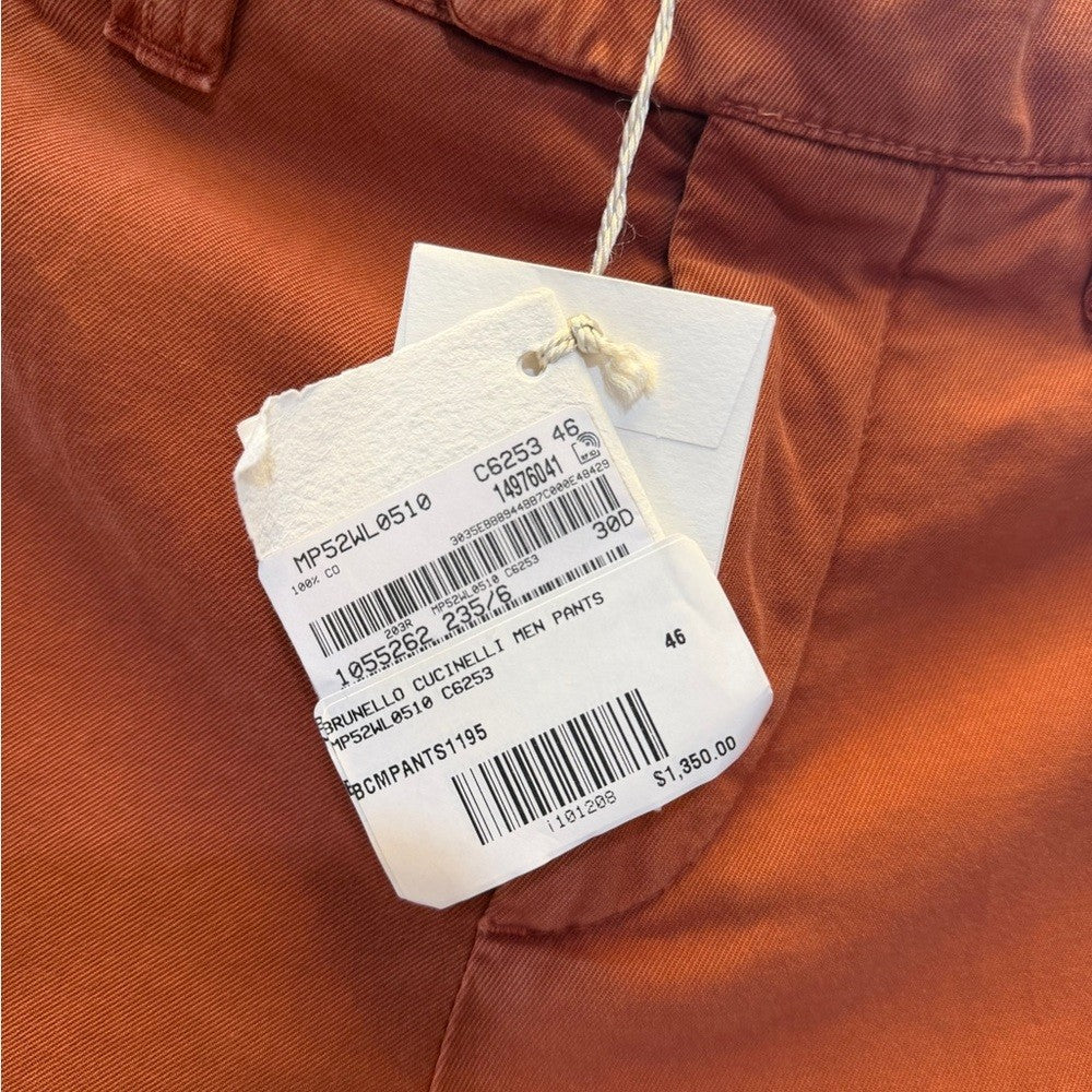 Brunello Cucinelli Men's Cargo Shorts With Logo Hardware