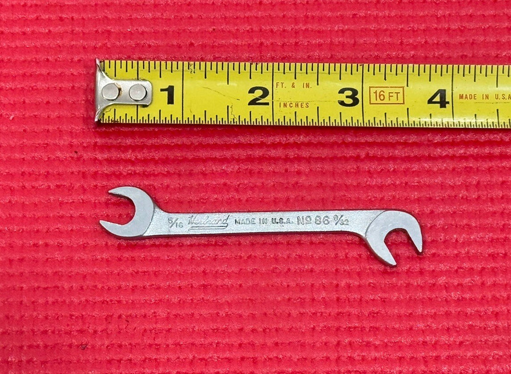 Vintage Herbrand No. 86 SAE 5/16" X 9/32" Mini Ignition Open End Wrench USA
