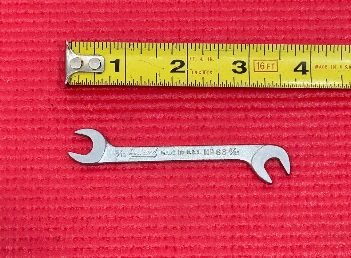 Vintage Herbrand No. 86 SAE 5/16" X 9/32" Mini Ignition Open End Wrench USA