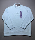 NWT Lands' End Quarter Zip Pullover Sweater Men's 2XL Blue Long Sleeve Mock Neck