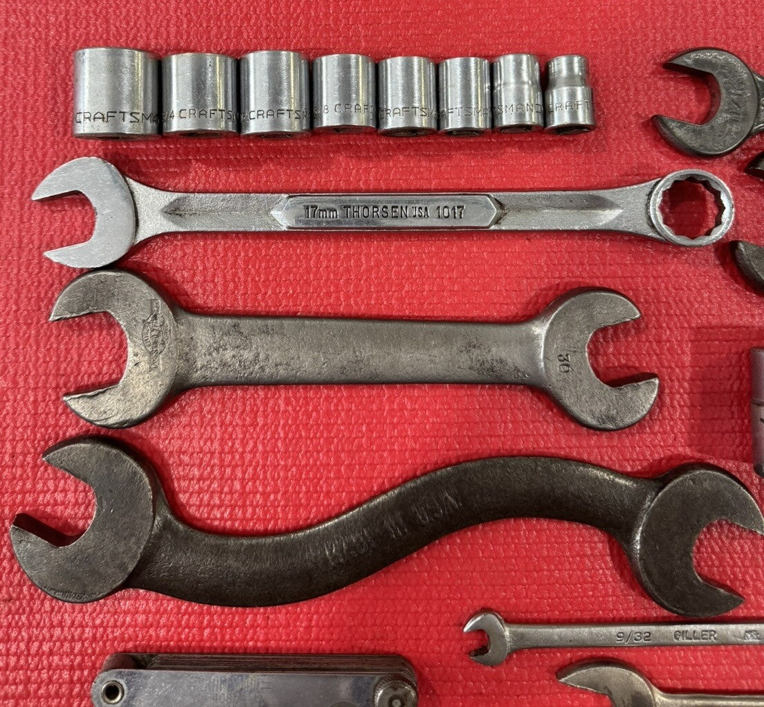 Vintage Lot of 30 USA Tools- Snap-on,Mac,Craftsman,Proto,Armstrong,SK,Giller