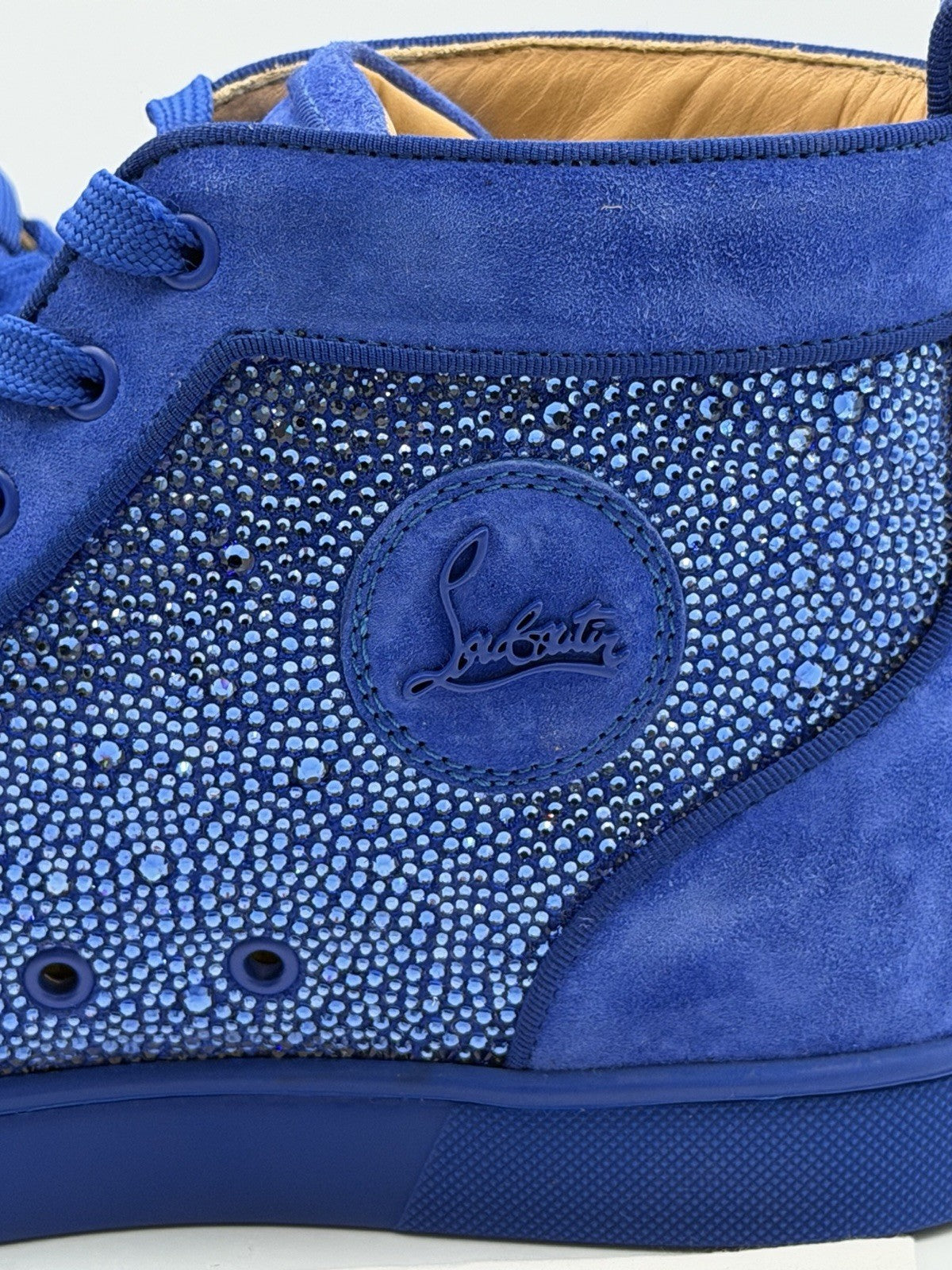 NEW Authentic Christian Louboutin Crystal Strass Sneakers Mens Size 44 EU; 11 US