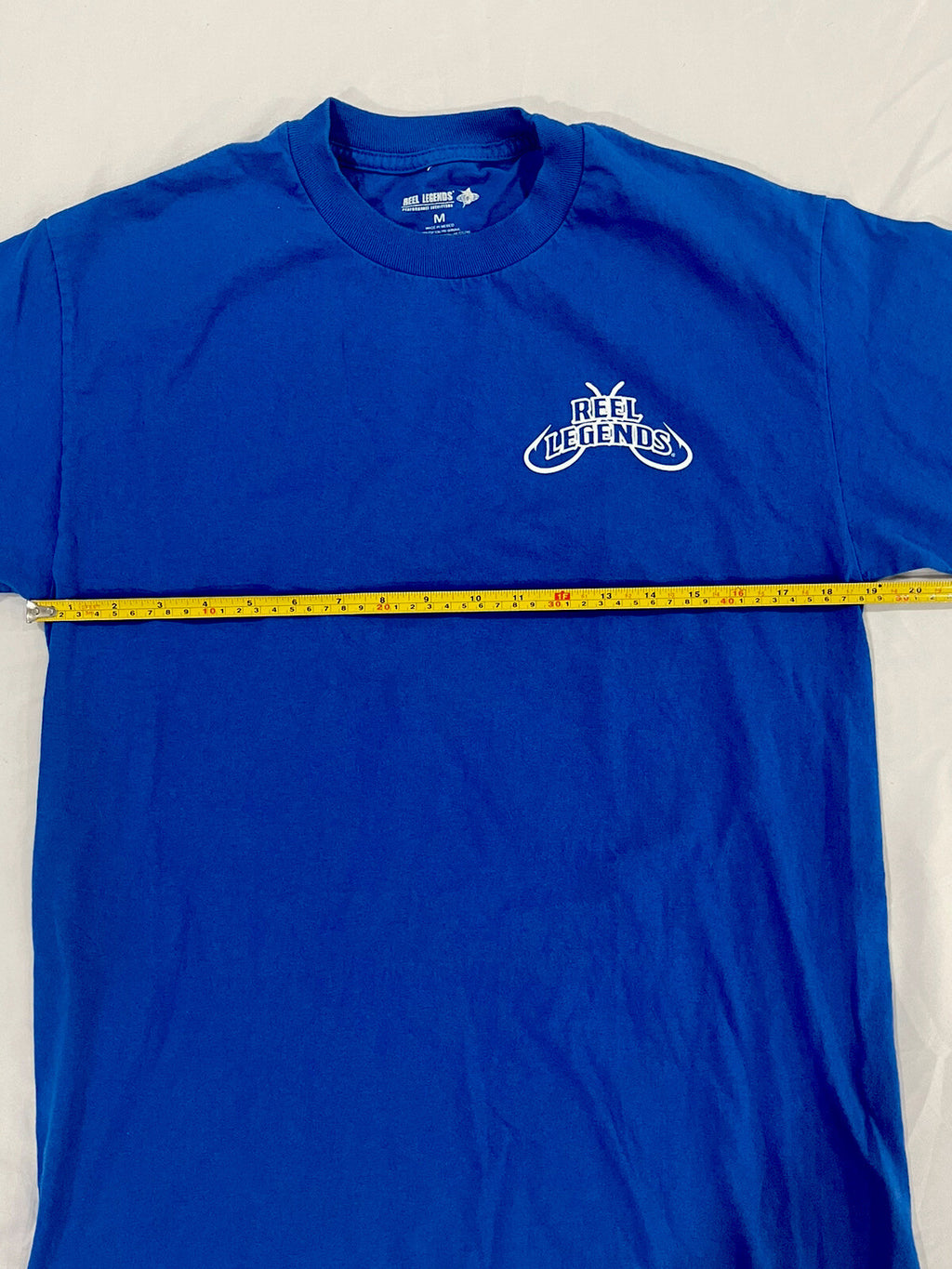 Reel Legends T Shirt Short Sleeve Mens Size M Medium Blue Fishing Diving Fish B1