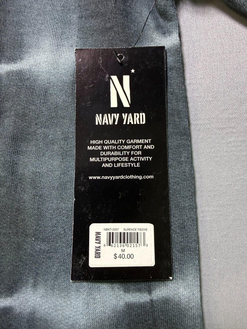 NWT Navy Yard Tie-Dye Sweater Men Medium Navy Gray Knit Long Sleeve Casual Wear
