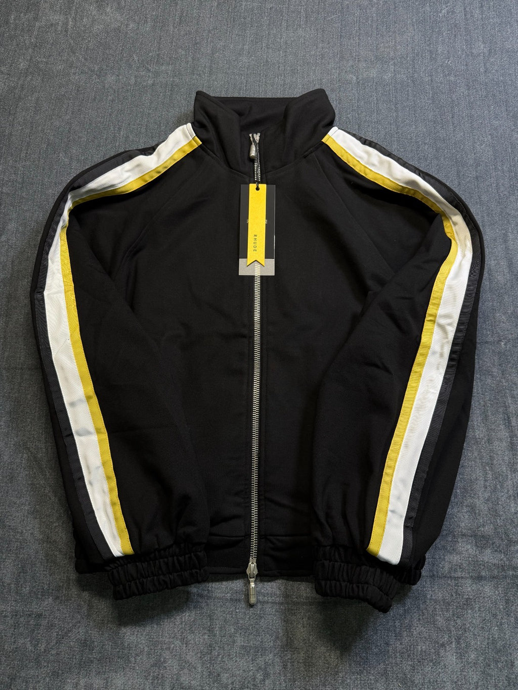 NWT Rhude Traxedo Jacket Men's Large Black Multi Full-Zip Long Sleeve Outdoor