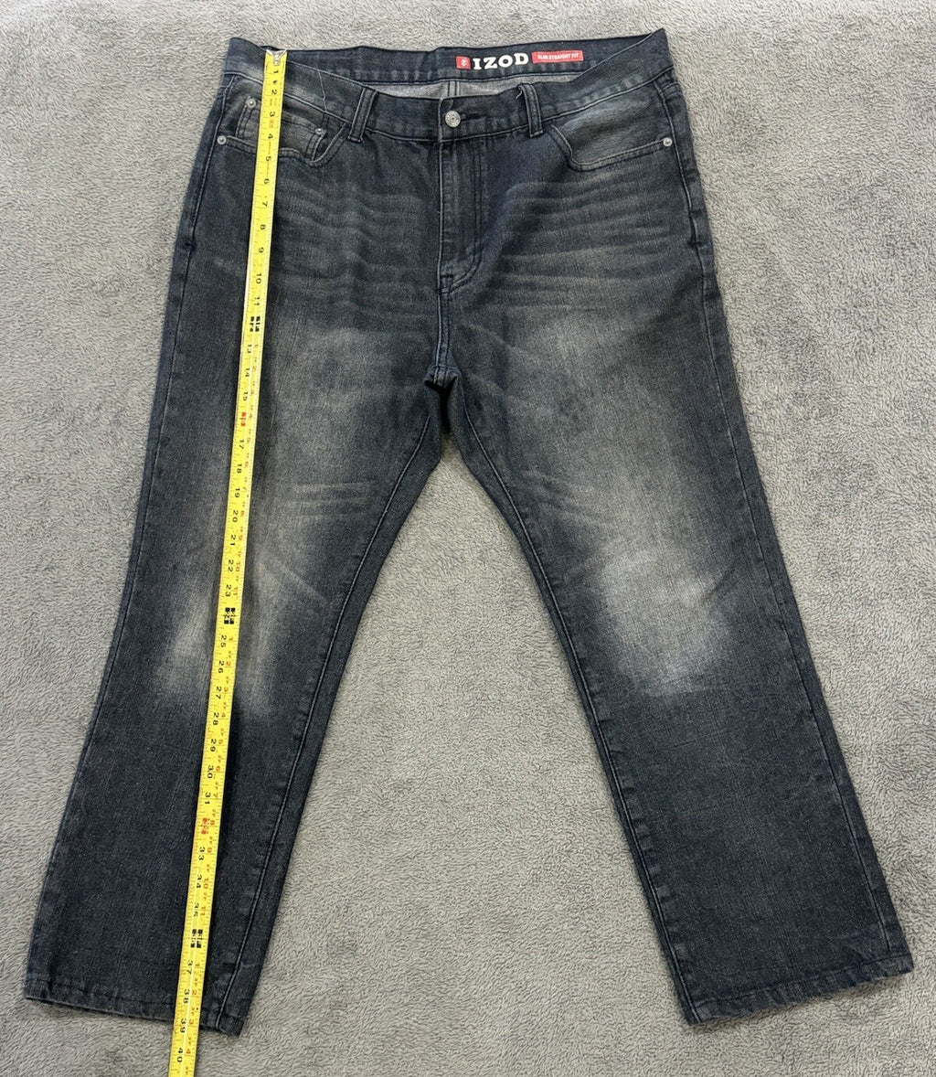 Izod Men's 5 Pocket Slim Straight Fit Blue Jeans Size 38x32 RN 110237