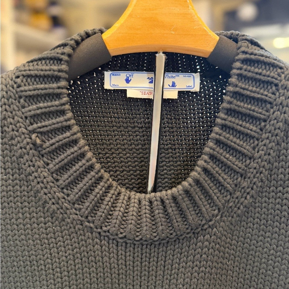 Off-White Black Crewneck Sweater