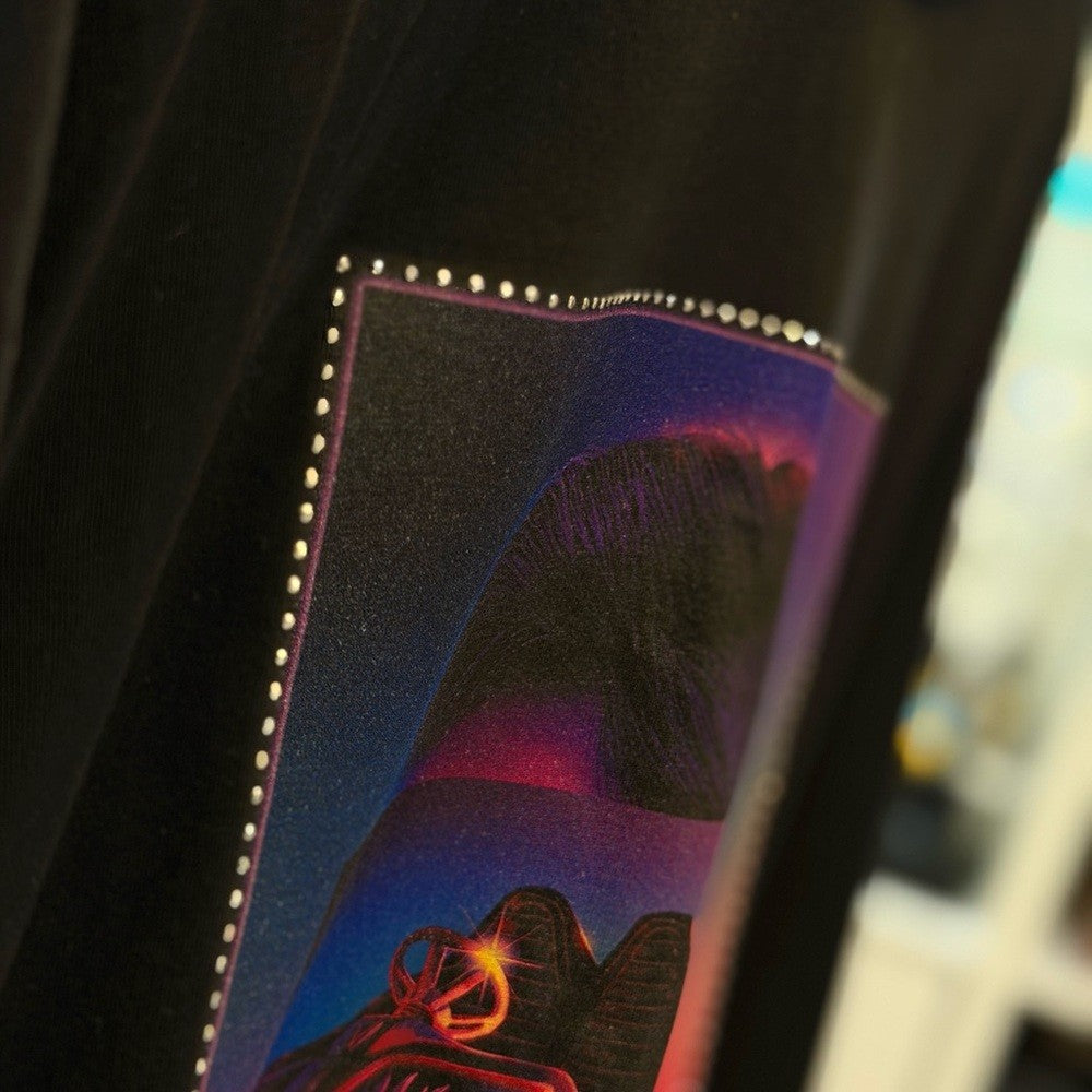 Marcelo Burlon - Rhinestone Stylish Black Graphic Tee