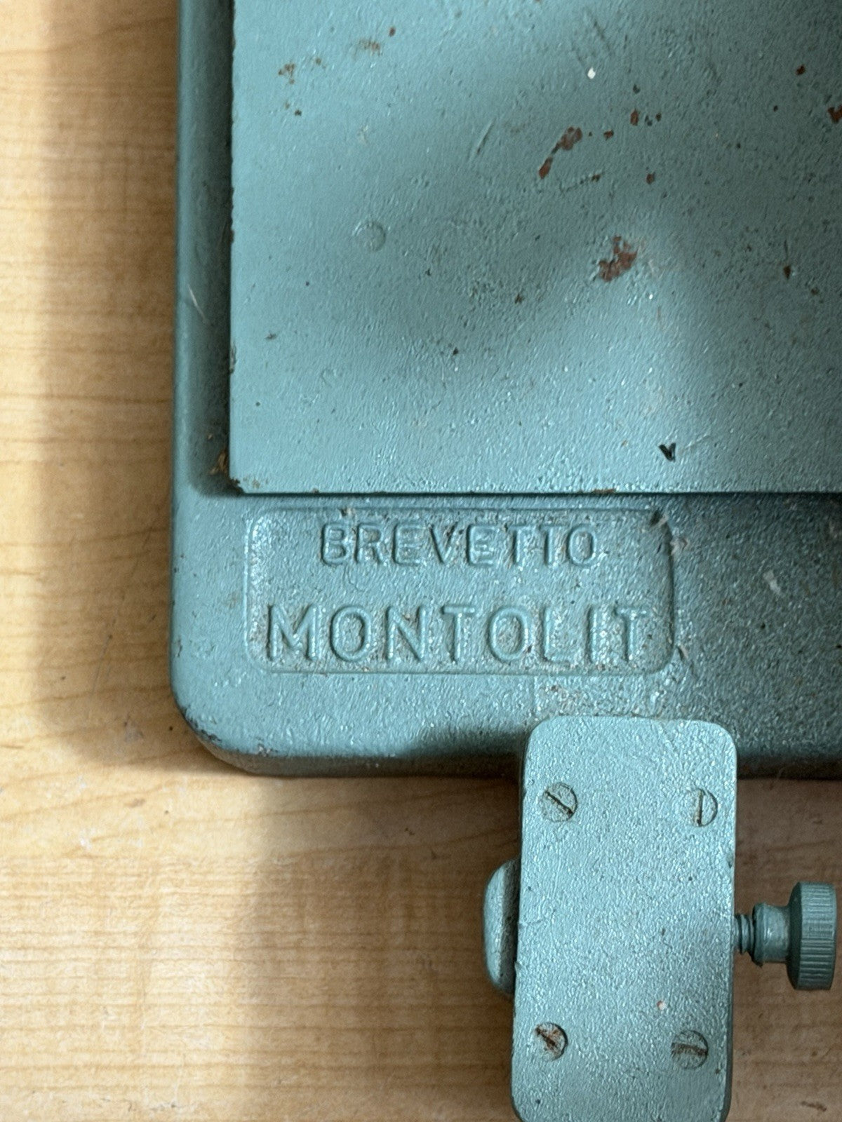 Vintage Brevetti Montolit Italian Manual Tile Cutter W/Original Paint Very Rare