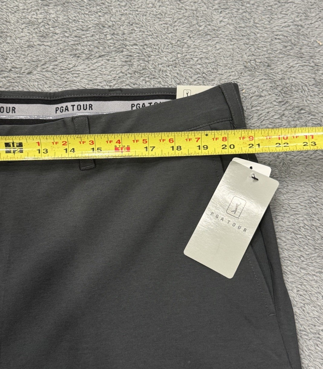 PGA Tour Men's Golf Shorts Active Gripper Waistband UPF 50 Gray Size 40 NEW