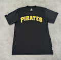 NEW Pittsburgh Pirates Majestic Black T-Shirt Youth Short Sleeve Boys XL Crew