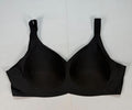Women Wireless T-Shirt Bra Seamless Smooth Full Coverage Comfort Black XL-Plus