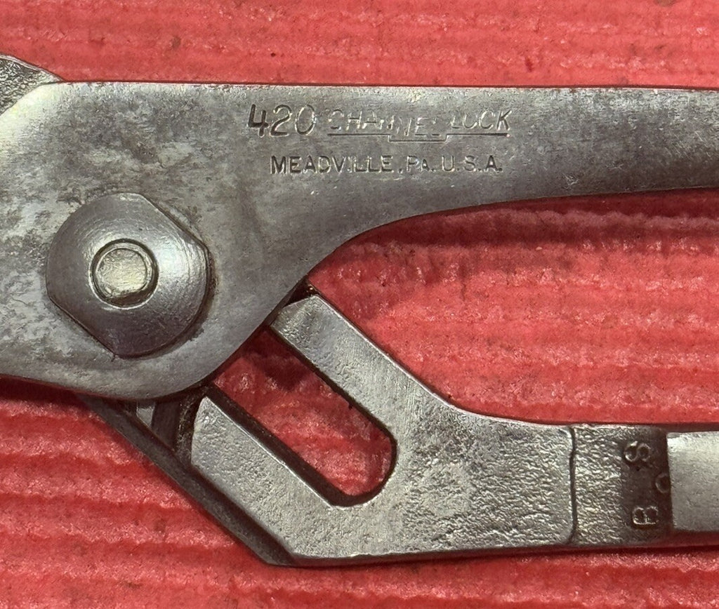 Vintage Channellock 420 10" Slip Joint Tongue & Groove Pliers Meadville PA USA