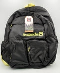 Avalanche Outdoor Supply Co Backpack Black Yellow Hiking Travel School Rucksack