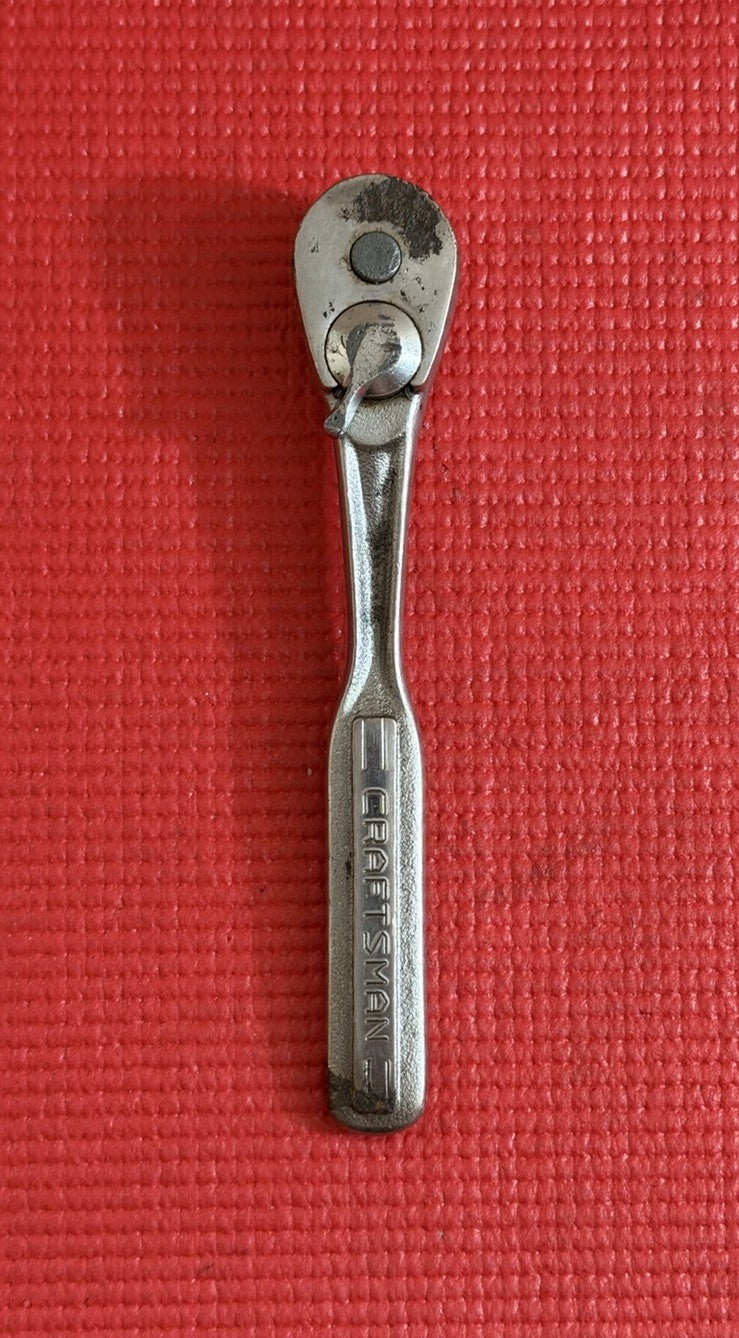 VINTAGE CRAFTSMAN 1967 -V- 3/8" DRIVE QUICK RELEASE RATCHET OIL PORT MADE IN USA