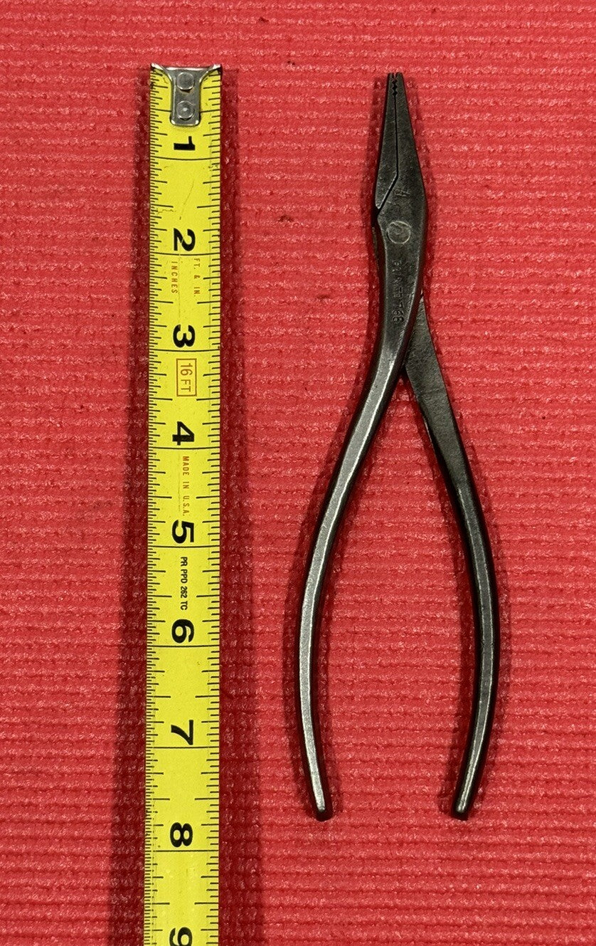 VINTAGE PALMER TOOLS 768  8” LONG DUCK BILL PLIERS MADE IN USA RARE
