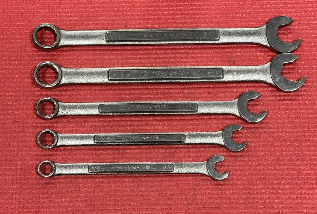 Craftsman 5pc Set SAE Combination Speed Wrench Set VA Series Made In USA