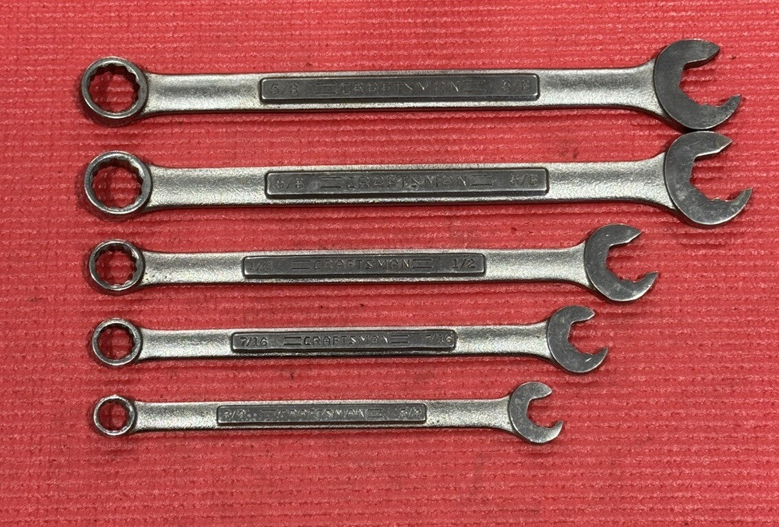 Craftsman 5pc Set SAE Combination Speed Wrench Set VA Series Made In USA