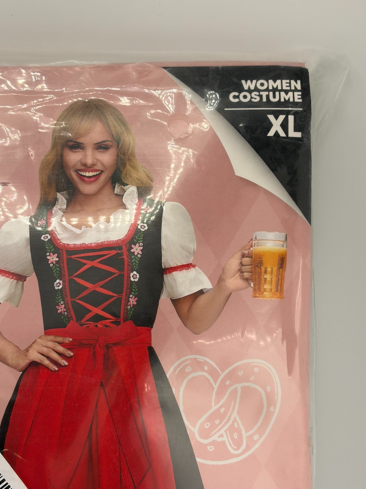 NWT Spooktacular Creations Oktoberfest Costume Women's XL Red Floral Halloween