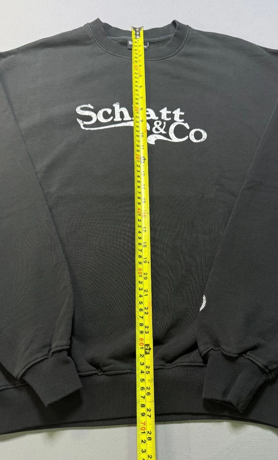 NWT Schlatt & Co Crewneck Sweatshirt Men's Medium Black Long Sleeve Y2K Sports