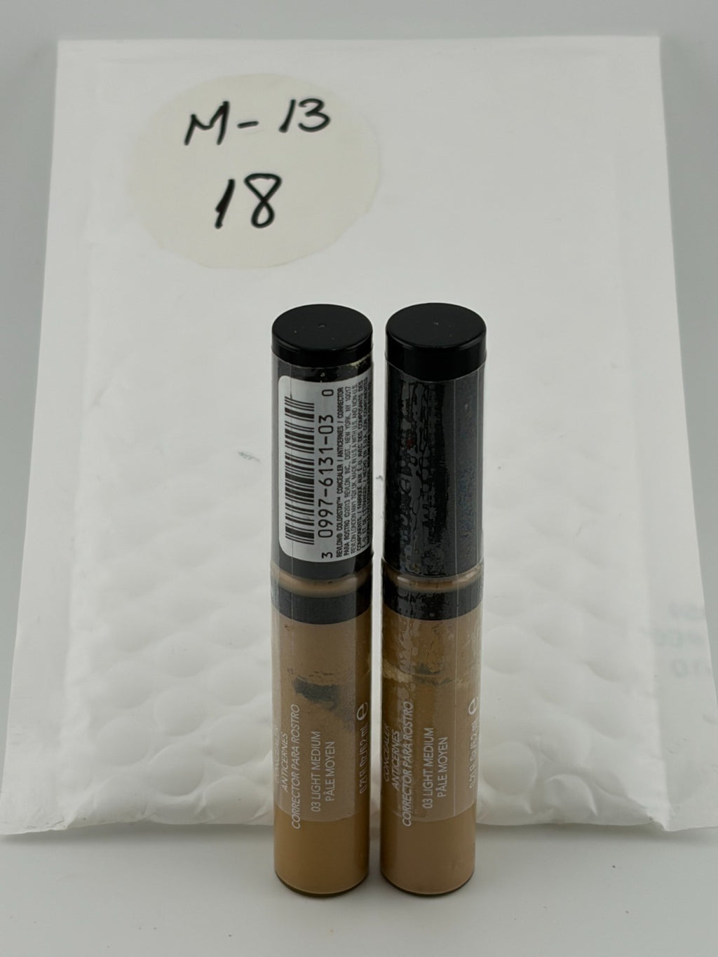 New Revlon ColorStay Full Coverage Concealer Makeup 03 Light Medium - Set of 2