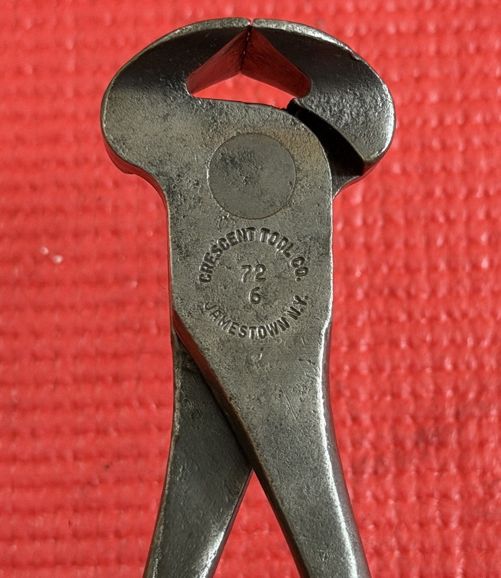 Vintage Crescent Tool Co. 72 6   6” Nippers Pliers Crestoloy Jamestown N.Y. USA