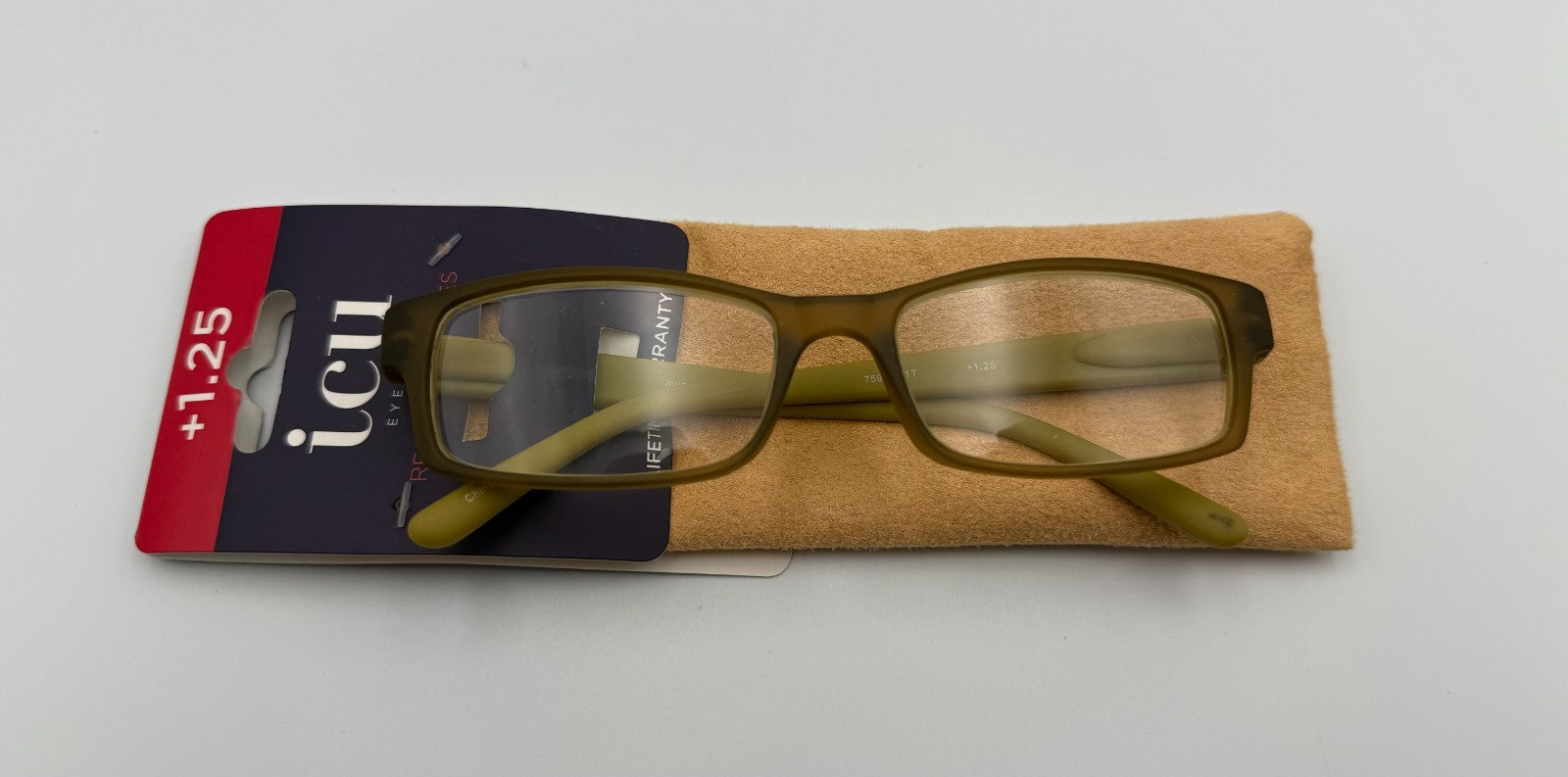 ICU Eyewear Women's Reading Glasses +1.25 Magnification Brown Frame With Case