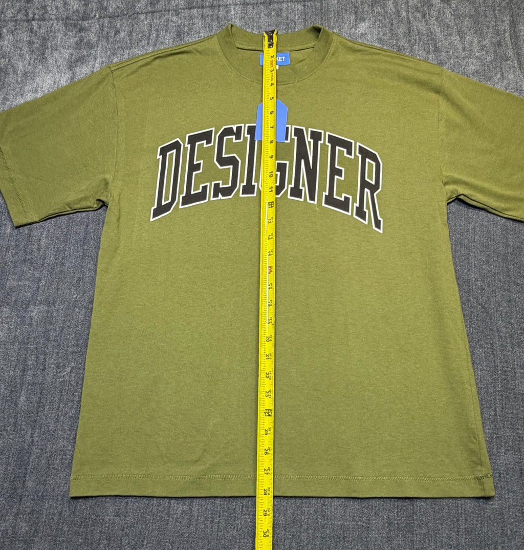 NWT Market Short Sleeve "Designer" T-Shirt Men's Large Olive Green Crew Neck