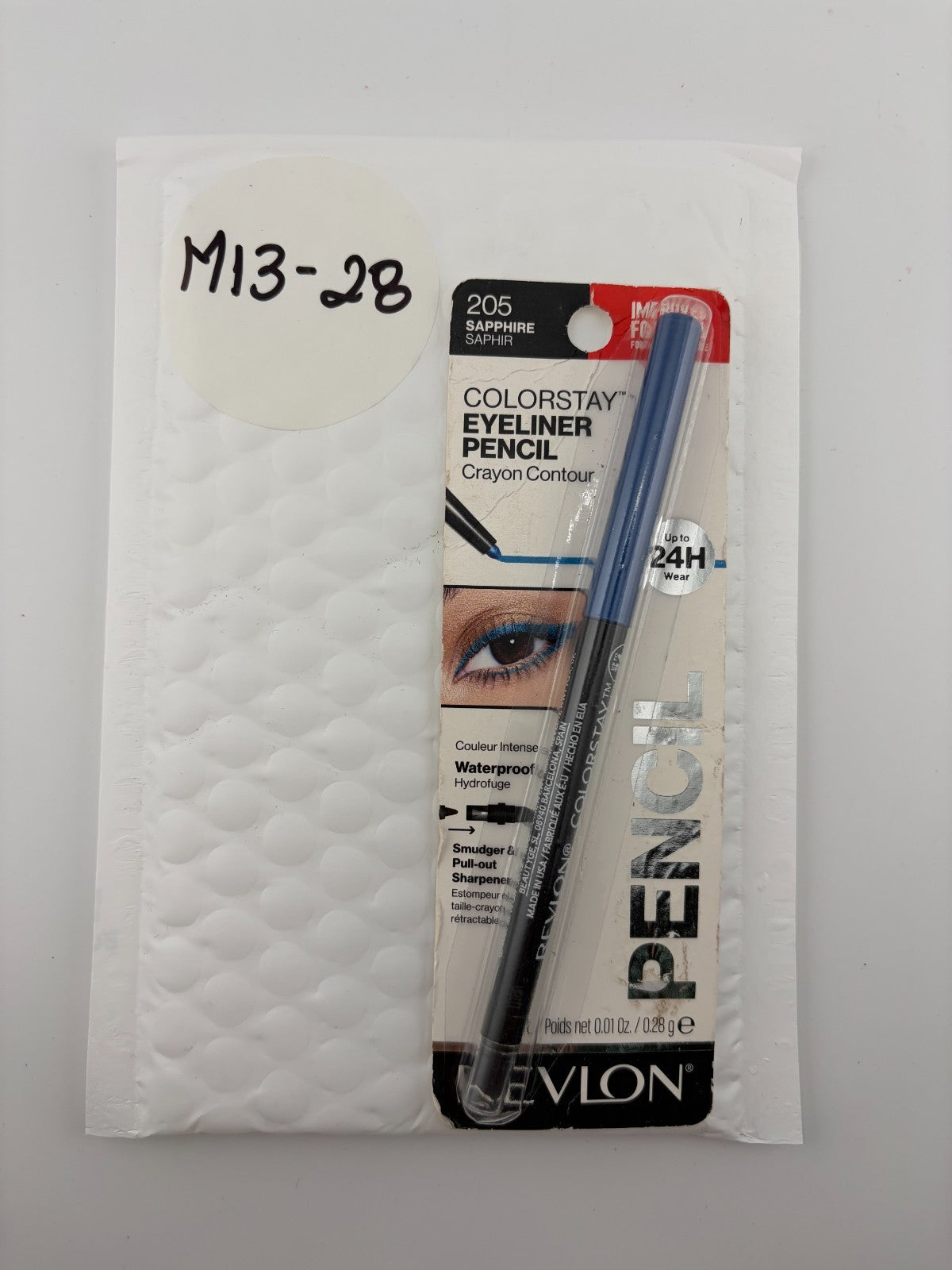 Revlon Colorstay 24HR Wear Built-in Sharpener Eyeliner Pencil #205 Sapphire Blue