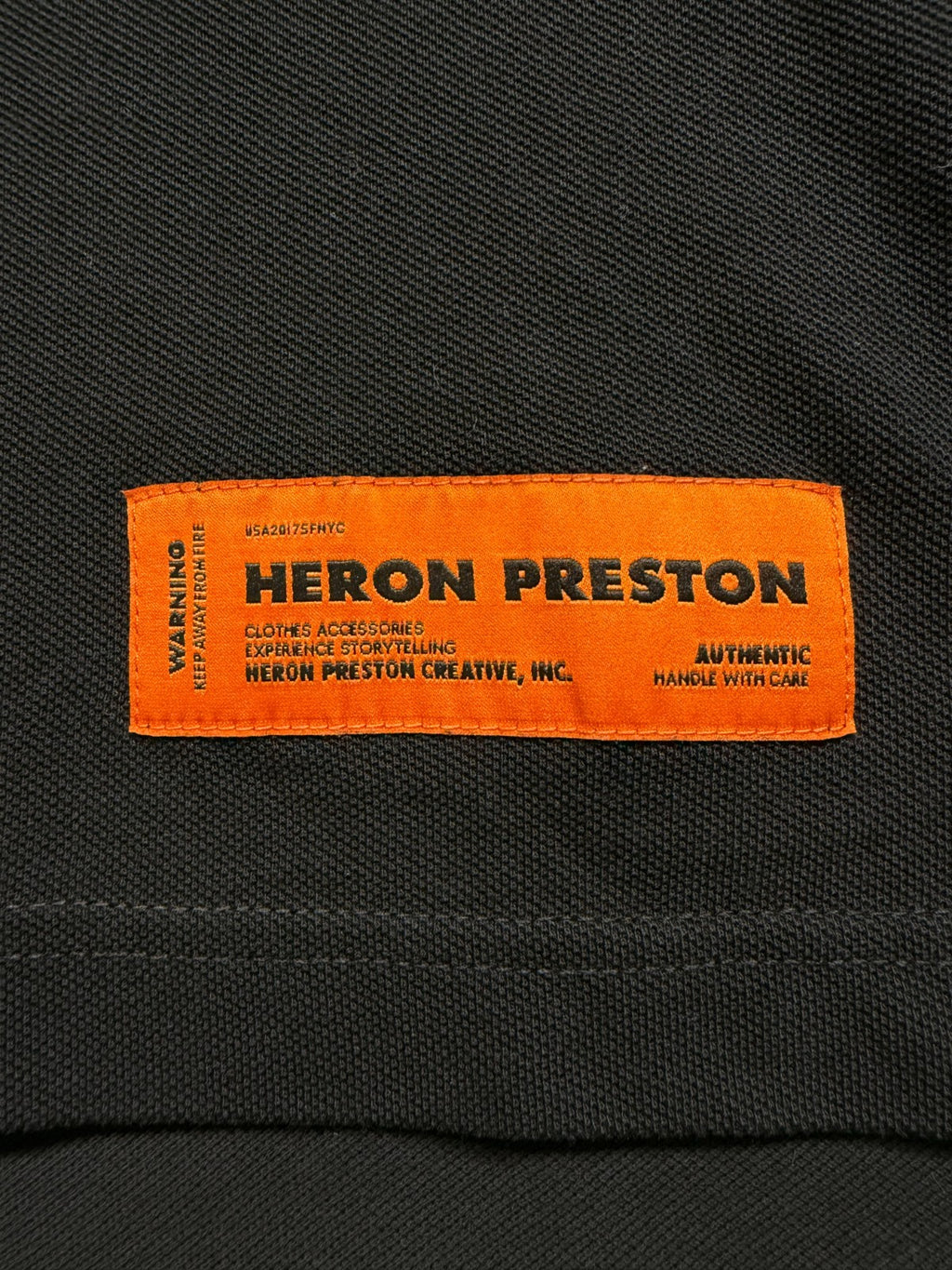NWT Heron Preston Herons Chinese S/S Polo Shirt Men's X-Large Black Short Sleeve