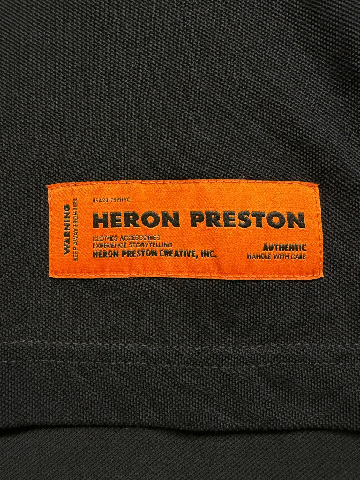 NWT Heron Preston Herons Chinese S/S Polo Shirt Men's X-Large Black Short Sleeve