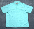 Habit Fourche Mountain River Guide Fishing Shirt Men's X-Large Aqua Green