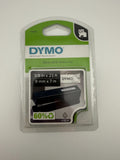 NEW 1761554 Dymo D1 3/8 in x 23 ft - 9 mm x 7 m Tape - Black on White