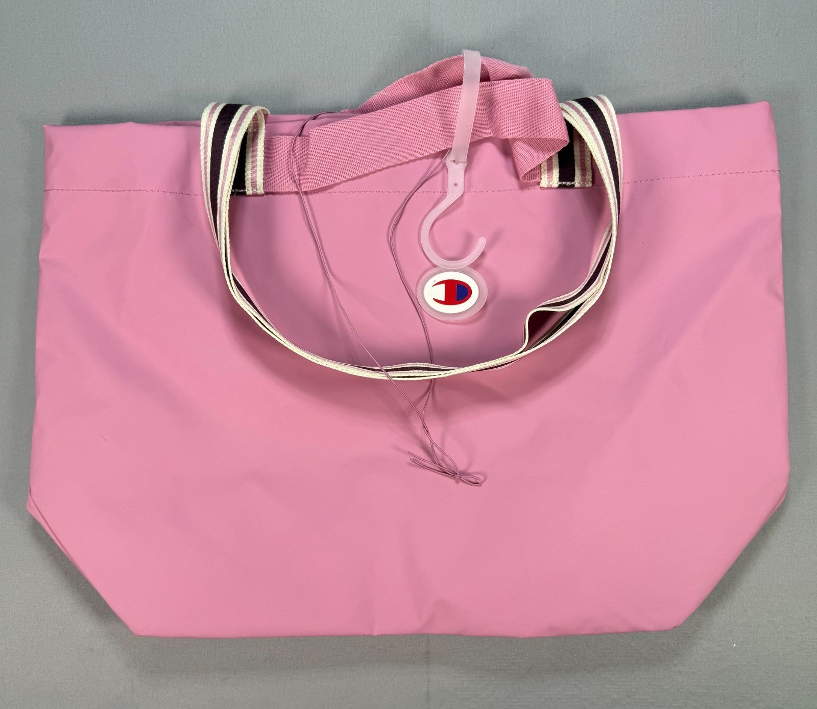 NWT Champion Logo Tote Shoulder Bag Women's Pink Purse Gym Travel Zip Pocket