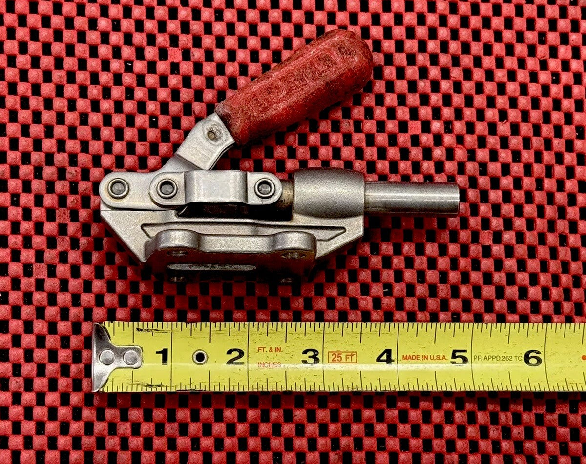 DE-STA-CO 603-SS Straight Line Action Clamp With Red Handle M8