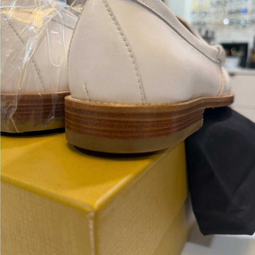 Rhude Classic White Leather Loafers
