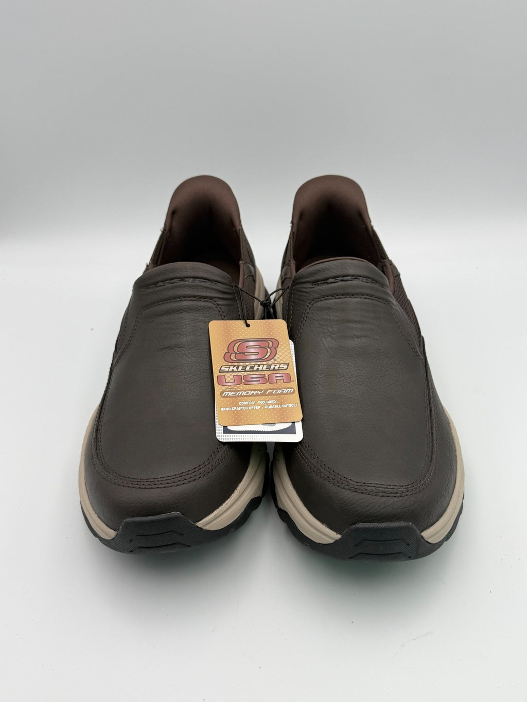 Skechers Men’s Hands Free Slip-ins Izaiah Brown Slip-On Sneakers Size 10.5