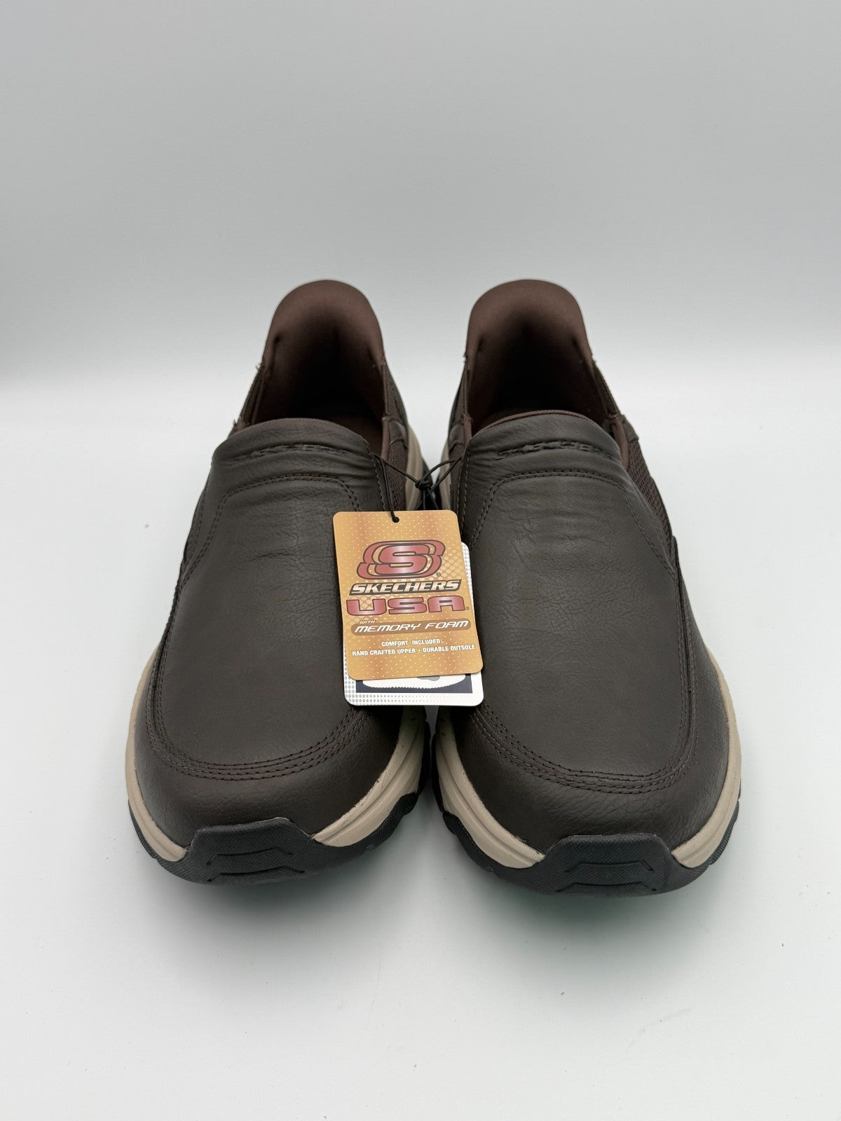 Skechers Men’s Hands Free Slip-ins Izaiah Brown Slip-On Sneakers Size 10.5
