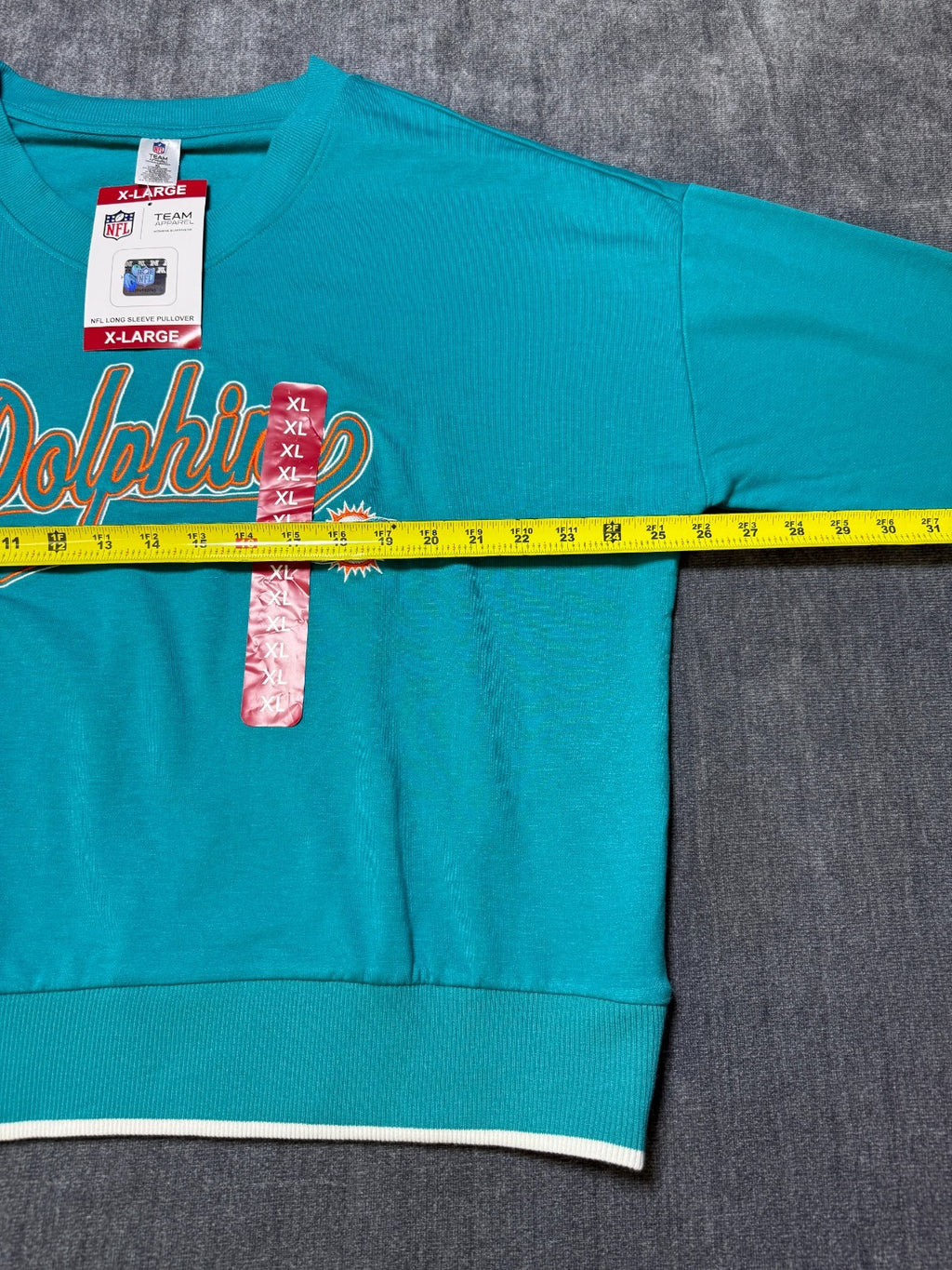 NWT NFL Miami Dolphins Pullover Sweatshirt Women's XL Blue Long Sleeve Sports