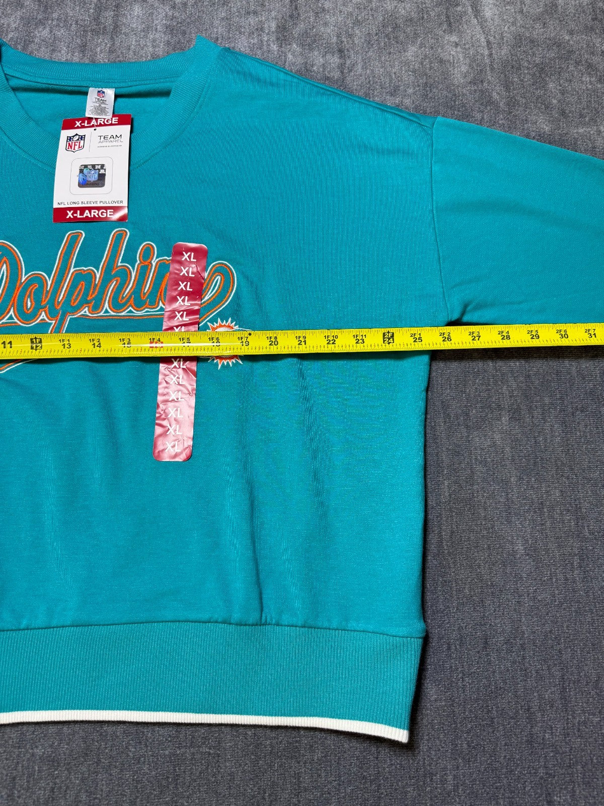 NWT NFL Miami Dolphins Pullover Sweatshirt Women's XL Blue Long Sleeve Sports
