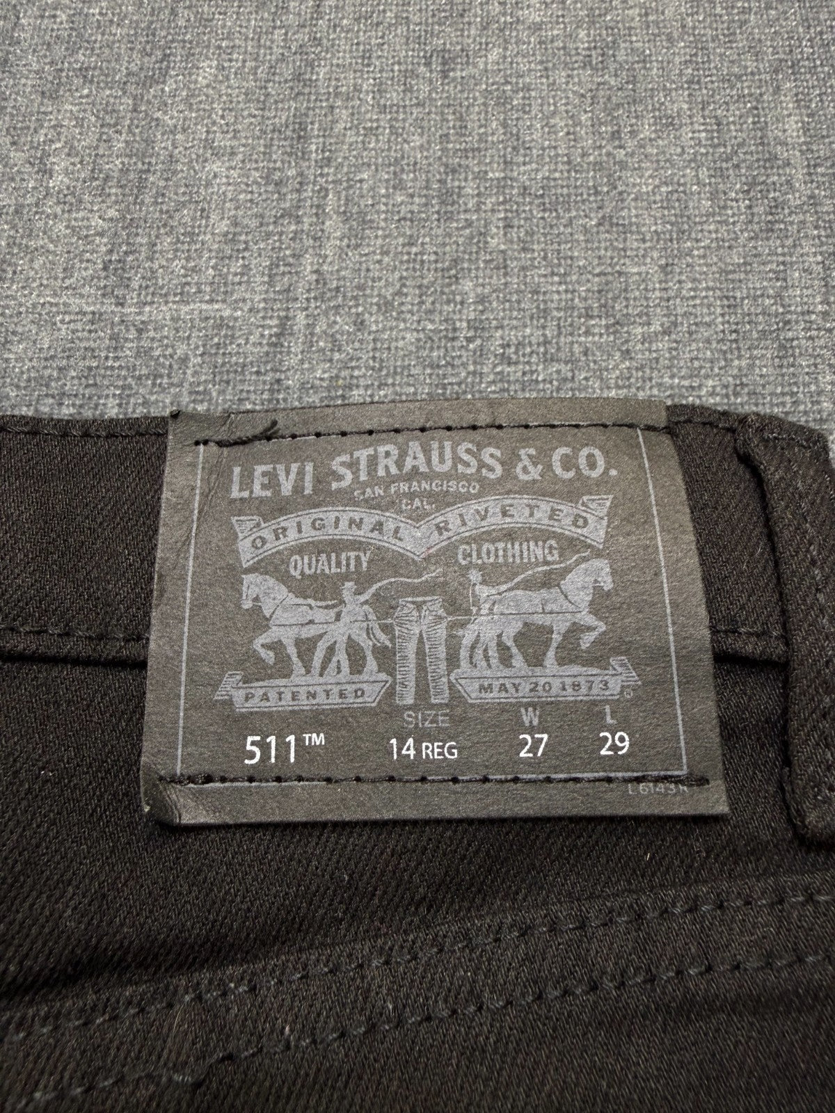 NWT Levi's 511 Performance Slim Fit Jeans Women's 14 Black Dark Wash 5-Pockets