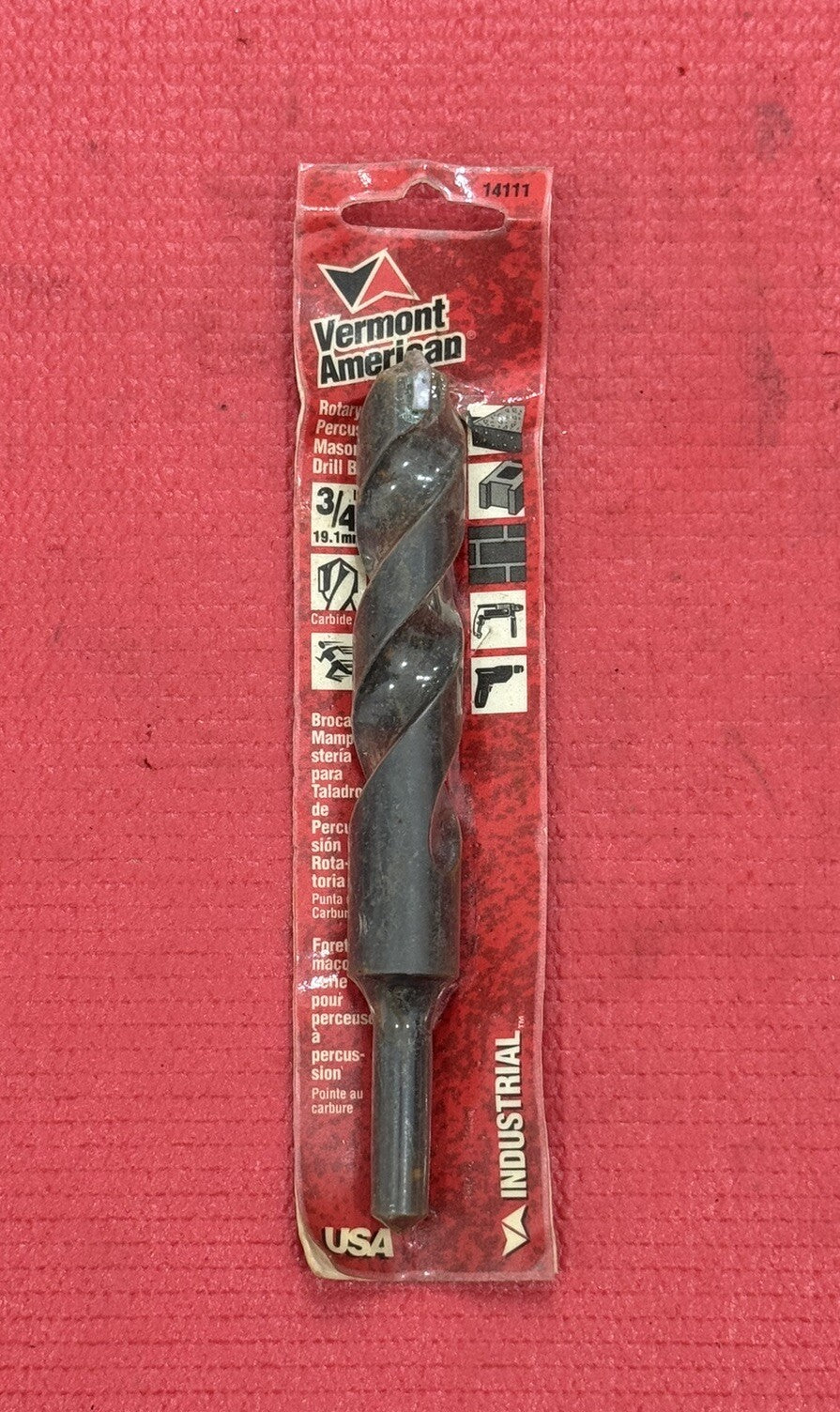 Vermont American 3/4" Industrial Rotary Percussion Masonry Drill Bit Made in USA