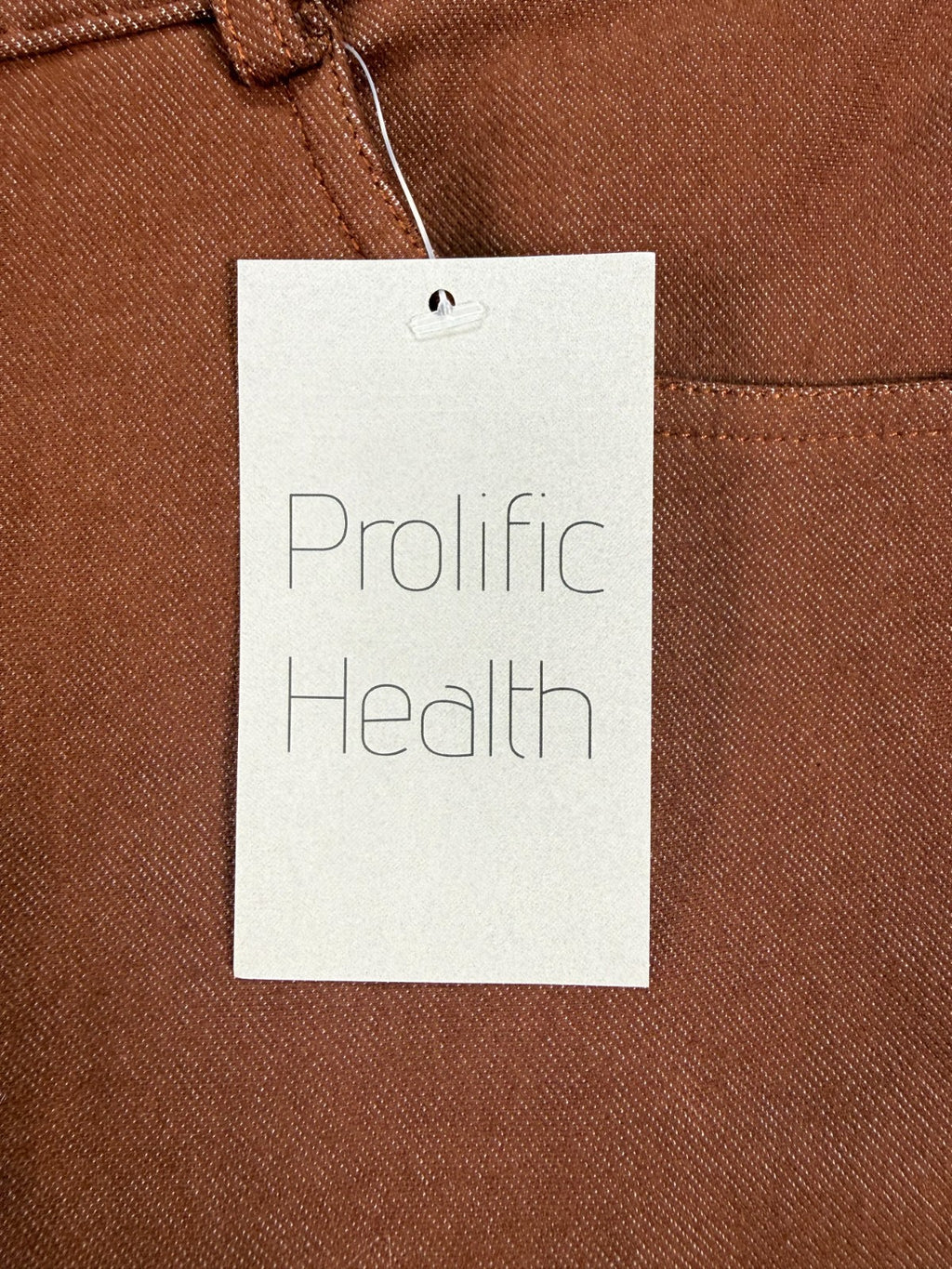 NWT Prolific Health Twill Slim Pants Womens XL Rust Brown Stretch Classic Preppy