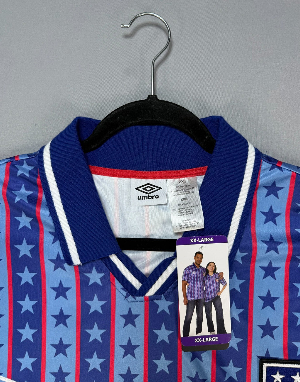 NWT Umbro United States National Soccer Team Jersey Men's 2XL Blue