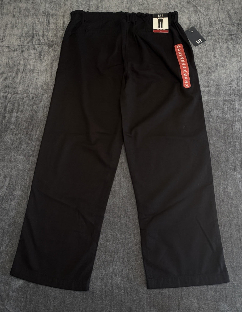 Gap Relaxed Fit Straight Leg Easy Twill Pant Women's XL Black Flat Front Preppy