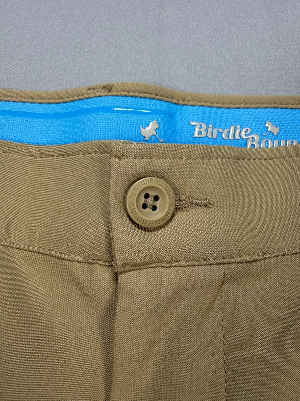 NWT Birdie Bound Golf Pants Men's 34X30 Beige Flat Front Lightweight Performance